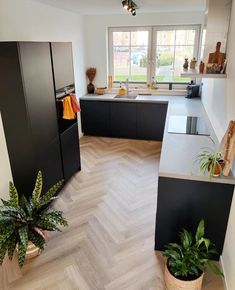 the kitchen is clean and ready for us to use in its new owner's home