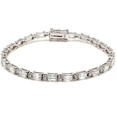 Ninacci 18K White Gold 7 Tennis Bracelet with Round and Emerald Cut Diamonds - 8.12 Carat Total Diamond Weight Luxury Diamond Jewelry, White Gold Set, Jewelry Appraisal, Diamond Education, Ring Pendant Necklace, Womens Wedding Bands, Jewelry Repair, Custom Jewelry Design, Emerald Cut Diamonds