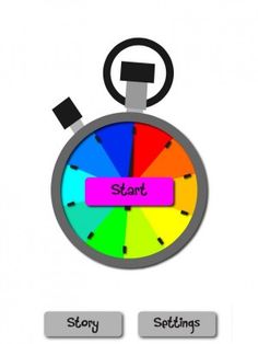 a clock with the words start on it and an arrow pointing to the left side