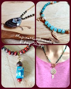 Women's handmade jewelry from Poland. Made with love, using natural stones and stainless steel. Decoratively packaged. Perfect for a gift for her. More suggestions on MapinaHandmade Etsy Shop or on Instagram mapinahandmade. I invite you and wish you nice day🥰 Bohemian Turquoise Necklace With Unique Variations, Hippie Beaded Necklaces For Festivals Gift, Hippie Beaded Necklaces For Festivals And Gifts, Hippie Style Beaded Necklaces As Festival Gifts, Hippie Beaded Necklaces For Festivals, Hippie Style Beaded Necklaces For Festivals And Gifts, Bohemian Beaded Necklaces For Healing And Festivals, Bohemian Turquoise Necklace For Festivals, Bohemian Beaded Necklaces With Unique Variations