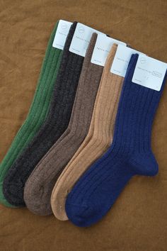 Indulge in ultimate comfort with Italia Cashmere Cozy Rib Crew Socks. Made from a soft blend of cashmere, polyamide, merino wool, and elastane, these socks provide superior softness. With a variety of neutral and cool toned colors, these crew length socks are perfect for any occasion. Designed in Los Angeles and made in Portugal using traceable yarns, these socks offer both style and sustainability. Wool Socks Aesthetic, Fall Socks, Sparkle Socks, Socks Aesthetic, Wool Products, Color Socks, Farmhouse Pottery, Cashmere Socks, Winter Socks