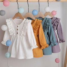 Ruffle Trim Dress for Baby & Toddler Girls – Bitsy Bug Boutique Linen Casual Dress, Girls Cotton Dresses, Girls Spring Dresses, Baby Mode, Boho Baby Girl, Girl Sleeves, Cotton Linen Dresses, Linen Casual