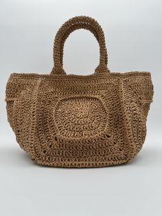 Crochet Raffia Beach Bag,Personalized Straw Summer Tote Bag,Raffia Beach Bag,Handmade Knitted Straw Bag,Natural paper rope bag ,Women gift 🌞Our Crochet Raffia Beach Bag is the perfect accessory for your next summer vacation.🏖 👜 This Large Straw Bag is using paper rope and fabric lining, making it both sturdy and stylish. 👙 Measuring at 30 cm x 26 cm x 18 cm, this straw summer bag has enough space to fit all your beach essentials while still looking chic.The dimensions of the large size of this bag are 40 cmx20x30cm. ✈Handmade with love from Turkey 😊Made from durable paper rope material ❤ Can be knitted in custom sizes 🎨Various color options are available 🌈 .🏖Perfect for both beach and daily use 👙👒 Ample space for carrying all your beach essentials👡 👗Stylish and unique design th Rectangular Straw Bag With Braided Handles In Sand Color, Rectangular Sand Straw Bag With Braided Handles, Rectangular Straw Bag In Sand Color, Brown Crochet Bag With Open Weave For Vacation, Brown Open Weave Crochet Bag For Vacation, Straw Crochet Tote Bag, Woven Straw Crochet Tote Bag, Square Beach Bag With Braided Handles For Vacation, Square Straw Bag With Braided Handles For Beach