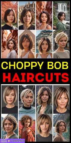 Explore the best choppy bob haircuts tailored for round, oval, and square face shapes. Learn how to choose the right choppy bob that enhances your facial features and style preferences. Choppy Bob Oval Face, Brown Hair Medium Length, Short Choppy Bobs, Haircuts For Round Faces, Medium Shag