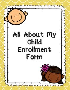 an all about my child enrolment form