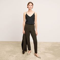 The Colby is our version of a sweatpant for work. An elastic waistband at the back provides comfort and ease, while a jogger-style leg that tapers at the ankle creates a streamlined silhouette. Shop all Olive styles here . Made in China with fabric from Japan. Versatile Stretch Sweatpants For Work, Athleisure Workwear Pants With Elastic Waistband, Athleisure Pants With Elastic Waistband For Work, Athleisure Joggers For Workwear In Fall, Versatile Ankle-length Pants For Everyday, Versatile Tapered Leg Sweatpants, Athleisure High-waisted Sweatpants For Workwear, Athleisure Tapered Leg Work Pants, Fall Athleisure Joggers For Workwear