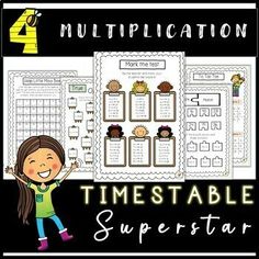 the printable timestable superstar for kids to practice their math skills and help them learn how