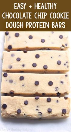 chocolate chip cookie dough bars with text overlay