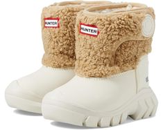 Hunter Kids Intrepid Strap Boucle Snow Boot (Toddler/Little Kid) Snow Boots Toddler, Low-top White Waterproof Boots, Non-slip White Winter Boots, White Non-slip Winter Boots, White Non-slip Casual Boots, White Non-slip Round Toe Boots, White Non-slip Closed Toe Boots, White Closed Toe Boots For Outdoor, White Closed Toe Outdoor Boots