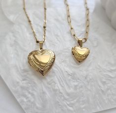 18K Gold Filled Small and Big Heart Locket Necklace, personalized gift, free Engraved and photo necklace, gift for her, gift for him jewelry DETAILS ABOUT NECKLACE: Pendant dimensions: small heart 13mm x 13mm                                                                                                         big heart 20mm x 20mm Customization:   If you want to include photo inside locket, you can send it to our inbox.  Welcome to our Fagiani Jewelry Store where unique stories are told throug Valentine's Day Gift Locket Necklace For Mom, Engraved Locket Necklace For Mom For Valentine's Day, Gold Locket Necklace For Mom On Valentine's Day, Double Heart Locket Necklace For Mother's Day, Personalized Heart Pendant Locket Necklace For Mom, Personalized Heart Locket Necklace For Mom, Personalized Heart Locket Necklace As Gift For Mom, Mother's Day Gift Double Heart Locket Necklace, Mother's Day Personalized Locket Necklace Gift For Her