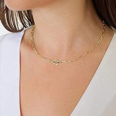 Accentuate any look with this sophisticated Golden Chunky Clip Clasp Paperclip Link Chain Charm Necklace, perfect for layering or attaching one of our signature lobster charms. Easily customizable for all your fashion needs! Metal: 18K Gold over Stainless Steel Chain Size: Adjustable Length Includes: Necklace Features: Nickel/Lead free & hypoallergenic & 925 stamped Visit our catalog to find compatible Bolenvi jewelry. Need help? Contact Us. Additional Details Occasions: Makes a perfect gift for Steel Chain, Stainless Steel Chain, Paper Clip, Link Chain, Charm Necklace, Layering, 18k Gold, Charms, Perfect Gift