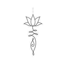 Unalome Tattoo With Lotus Flower, Reiki Tattoos For Women, Lotus Tattoo Minimalist, Unalome Tattoo Female Design, Sternum Tattoo Lotus, Yogi Tattoo, Short Quote Tattoos