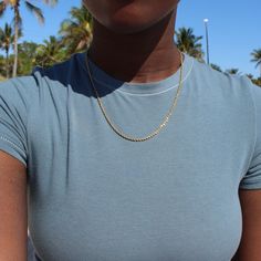 This classic chain is one of our faves. It’s bold enough to be worn as a statement piece in a layered look or alone as an everyday essential. Stainless Steel 18k Gold Plated Hypoallergenic Chain width: 2.3mm Chain length: 17.7” Everyday Cuban Link Necklace With Oval Links, Minimalist Cuban Link Necklace With Adjustable Chain For Everyday, Classic Cuban Link Necklace With Adjustable Chain For Everyday, Delicate Cuban Link Chain Necklace For Everyday, Everyday Cuban Link Gold Chain Necklace, Everyday Cuban Link Necklace With Adjustable Chain, Classic Gold Rope Chain Necklace For Everyday, Gold Classic Rope Chain Necklace For Everyday, Classic Everyday Delicate Rope Chain Necklace