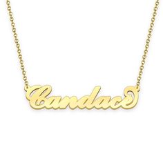 Candace name necklace Gold Custom Necklace, Personalized Gifts For Her 
								Add something extra special to your jewelry box with Name Necklace Official engravable necklaces.
								The Candace's 14k gold name necklace is best gifts for Candace. Name Necklace Official provides affordable engravable jewelry that won't 
								break the bank. In addition, these pieces make for very thoughtful and appreciated gifts for friends and family. 
								And whether valentine's day gifts, mother's da Engravable Jewelry, Name Necklace Gold, Gold Name Necklace, Personalized Gifts For Her, Engraved Jewelry, Gifts Birthday, Engraved Necklace, Necklace Personalized, Gifts Wedding