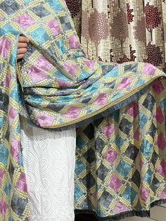 Introducing our exquisite handcrafted ladies Phulkari, a blend of elegance and tradition designed to adorn you with timeless beauty.  Multicolor Phulkari Dupatta for Women Embroidered Fulkari Chunni Made Using Pure Pat Silk Thread. Free Size Dupatta that is approx. 2.25Meters- 2.30 Meters Long and 44 inches wide Neat & Clean Phulkari Work A Quality Product Dry Clean Recommended Care Instructions: 1. Dry Clean Only 2. Do Not Bleach And Expose This Product To Excessive Heat And Sunlight For Long. Multicolor Semi-stitched Jamawar Dupatta, Traditional Brocade Dupatta With Dabka Details, Bollywood Style Multicolor Dabka Set, Patterned Dabka Dupatta, Semi-stitched Multicolor Fabric With Zari Work, Multicolor Semi-stitched Fabric With Zari Work, Multicolor Embroidered Traditional Wear With Dabka, Multicolor Zari Work Saree Fabric, Multicolor Dabka Embroidered Saree