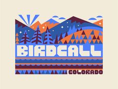 the word birdball in front of mountains and trees