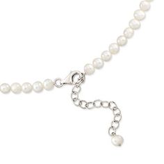 Ross-Simons - 5-11.5mm Graduated Cultured Pearl Necklace, .24ct t. w. Diamonds, Silver. 16". The classic pearl necklace ? now dressed with diamonds! Lustrous 5-11.5mm cultured oval freshwater pearls combine with nearly a quarter carat diamond rondelles for an exceptionally elegant look. The exquisite strand graduates to a single impressive 11.5mm pearl. This necklace, exclusively ours, evokes a classic feel with a hint of drama. Graduates from 3/16" to 3/8" wide. Diamonds total .24 carats. Inclu Classic Pearl Charm Jewelry For Anniversary, Classic Jewelry With Pearl Charm For Anniversary, Elegant Adjustable Pearl Necklace With Round Beads, Elegant Round Beads Pearl Necklace With Adjustable Fit, Elegant Oval Sterling Silver Pearl Necklace, Classic Pearl Necklace With Diamond Accents For Anniversary, Classic Pearl Jewelry With Round Beads, Classic Round Pearl Bead Jewelry, Elegant Oval Jewelry With Pearl Charm