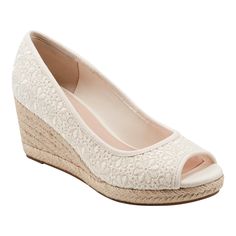 PRICES MAY VARY. The Bandolino Nuri espadrille will be the perfect addition to your chic collection with a peep toe, easy slip-on styling, and a jute-wrapped midsole with wedge heel. Peep Toe Slip-on Closure 2.83" heel height ; .83" platform height Chic White Cheap Wedge Sandals, Toes Designs, Womens Sandals Wedges, Espadrille Wedge, Wedge Sandal, Espadrilles Wedges, Platform Wedges, Pharmacy Gifts, Wedge Heels