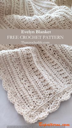 a crocheted blanket with text overlay that reads, every blanket is free crochet pattern