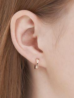 Composition : 14k gold filled(pin)/14k gold plated/brass, C.ZColor : Rose goldCountry of Origin : KOREA Everyday Rose Gold Jewelry With Matching Earrings, Dainty Rose Gold Tarnish-resistant Huggie Earrings, Rose Gold Plated Drop Earrings, Rose Gold Small Hoop Fine Jewelry, Rose Gold Pierced Hoop Earrings As Gift, Everyday Single Rose Gold Earring, Dainty Rose Gold Huggie Jewelry, Dainty Rose Gold Small Hoop Jewelry, Everyday Rose Gold Single Earring