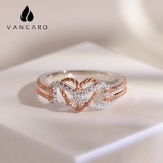 Anchor Ring In Rose Gold Silver Infinity Heart Shaped Wedding Rings Sets His And Hers Unique Silver, Infinity Heart Ring, Rose Gold Open Heart Ring In Sterling Silver, Elegant Rose Gold Heart Ring For Mother's Day, Elegant Pink Gold Heart Promise Ring, Elegant Pink Gold Rings For Valentine's Day, Rose Gold Heart Open Ring, Elegant Rose Gold Heart Ring As Gift, Elegant Rose Gold Heart Ring Gift