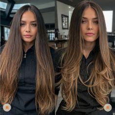 This before-and-after showcases the transformative power of layers. In the “after” look, face-framing layers bring movement and lightness, enhancing the natural shape of the hair. The subtle gradient adds depth, giving a voluminous effect that’s perfect for making a statement.