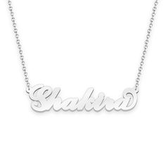 Shakira name necklace Gold Custom Necklace, Personalized Gifts For Her 
								Add something extra special to your jewelry box with Name Necklace Official engravable necklaces.
								The Shakira's 14k gold name necklace is best gifts for Shakira. Name Necklace Official provides affordable engravable jewelry that won't 
								break the bank. In addition, these pieces make for very thoughtful and appreciated gifts for friends and family. 
								And whether valentine's day gifts, mother's da Cheap Pink Name Necklace For Gift, White Gold Nameplate Necklace, Personalized Engraved Nameplate Necklace, Classic White Gold Custom Name Necklace, White Gold Mother's Day Name Necklace, White Gold Nameplate Necklace With Names, Gift Nameplate Necklace With Engraved Text, Silver Nameplate Necklace With Engraved Text, Custom Name White Gold Nameplate Necklace