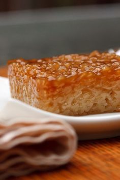 a piece of cake sitting on top of a white plate