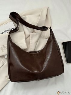 Bird in Bag - Elegant Womens Soft PU Solid Color Commute Portable Crossbody Shoulder Tote Bag for the Sophisticated Woman, Ideal for Thanksgiving Day Small Purses For Women, Medium Shoulder Bag, Slouchy Leather Bag, Purse Inspiration, 19th Bday, Minimalistic Chic, Slouchy Purse, Crossbody Bag Outfit, 2025 Style