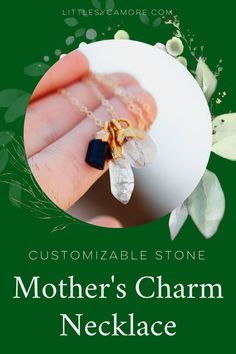 This Mother's Charm Necklace is a great gift idea for mom. You can put her birthstone, or her children's birthstones, onto the necklace as it is completely customizable. All of our crystals are raw gemstones and each necklace comes in gold, rose gold, or silver. Spiritual Birthstone Necklace With Natural Stones, Elegant Healing Jewelry For Mother's Day, Spiritual Natural Stones Jewelry For Mother's Day, Sterling Silver Birthstone Necklace For Healing, Handmade Spiritual Birthstone Pendant Necklace, Spiritual Birthstone Jewelry For Healing, Spiritual Healing Birthstone Jewelry, Nature-inspired Necklaces With Charms For Gifts, Nature-inspired Natural Stones Jewelry For Anniversary