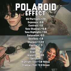 an advertisement for the polaroid effect concert