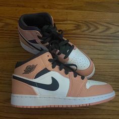 Air Jordan 1 Mid Ps 'Pink Quartz I Only Used These Once, They Look Practically New 4.5 Kids/ 6 Women Nike Shoes Air, Quartz Color, Quartz Colors, Shoes Air, 5 Kids, Air Jordan 1 Mid, Jordan 1 Mid, Pink Quartz, Air Jordan 1