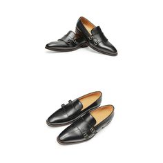 Introducing our Refined Exotic Leather Monk Strap Party Loafers, the epitome of sophistication and style. Crafted with the finest genuine leather, these loafers exude luxury and elegance with their solid pattern and pointed toe shape. Designed for comfort and durability, they feature a rubber outsole for excellent traction and stability, while the buckle strap closure adds a unique and stylish element. Elevate your footwear collection and make a statement wherever you go with these perfect blend Semi-formal Slip-on Dress Shoes With Flat Heel, Timeless Slip-on Monk Strap Shoes For Galas, Luxury Slip-on Leather Shoes For Business, Luxury Slip-on Tassel Loafers For Formal Wear, Elegant Plain Toe Slip-ons For Galas, Luxury Business Slip-ons With Almond Toe, Luxury Slip-on Dress Shoes For Semi-formal Occasions, Luxury Formal Wingtip Slip-ons, Formal Closed Toe Slip-ons With Leather Sole