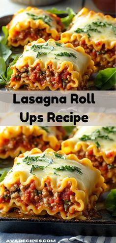 lasagna roll ups recipe with spinach and cheese