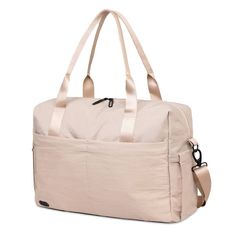 Jadyn Austin Duffel Bag - Natural Affordable Everyday Beige Duffle Bag, Travel Softback Bag, Functional Beige Satchel With Large Capacity, Travel Softback Bag With Top Carry Handle, Functional Beige Large Capacity Satchel, Functional Large Capacity Beige Satchel, Sporty Solid Color Bag For Daily Use, Rectangular Beige Gym Bag For Everyday Use, Trendy Beige Shoulder Bag For Weekend