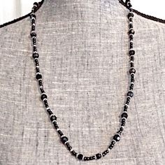 Artisan Crafted Black & Silver Tone Beaded Crystal & Glass Beads Necklace With Silver Tone Toggle Clasp Closure. It’s Nwt New With Tag & Is Approx 27” Long Beaded Necklace Black, Sand Dollar Necklace, Hand Beaded Necklace, Keshi Pearl Necklace, Glass Beads Necklace, Yellow Necklace, Dragonfly Pendant, Handmade Glass Beads, Labradorite Necklaces