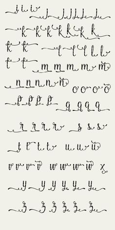 an old english alphabet with cursive writing