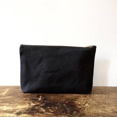 Black Waxed Canvas Pouch with Brass Zipper, minimalist style utility pouch, large zipper travel pouc Canvas Travel Pouch With Zipper, Canvas Pouch For Everyday Use, Practical Everyday Pouch With Zipper Pocket, Everyday Canvas Cosmetic Bag With Zipper, Practical Everyday Pouch With Zipper Closure, Everyday Canvas Bag With Zipper Pouch, Everyday Canvas Pouch With Zipper Closure, Everyday Cotton Zipper Pouch Cosmetic Bag, Practical Cosmetic Bag With Zipper For Everyday Use