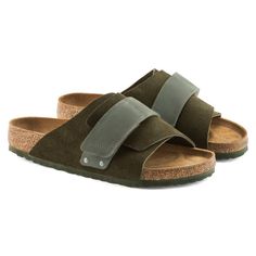 Kyoto Nubuck Leather/Suede Birkenstock Kyoto, Suede Leather Shoes, Womens Sandals Flat, Nubuck Leather, Soft Suede, Thyme, Compact Design, Natural Leather, Kyoto