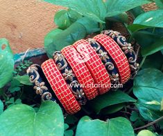 Embroidered Bangles, Zardosi Bangles, Embroidery Bangles, Maggam Work Bangles, Raw Silk Bangles, Diy Bangles, Designer Bangles, Silk Bangles, Thread Bangles Design