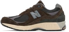 Low-top paneled faux-suede and mesh sneakers in tones of brown and gray. · Lace-up closure · Padded tongue and collar · Perforated detailing at heel counter · Logo appliqué at sides · Jersey lining · ABZORB rubber midsole · Treaded N-ergy rubber outsole with Stability Web technology Supplier color: Brown New Balance For Men, New Balance For Women, New Balance Brown, New Balance Outfit, Mesh Sneakers, Lunar New Year, Pig Skin, Lunar New, Black Top