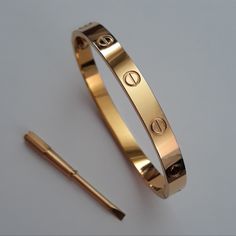 Screw Cuff Bangle Love Bracelet With Screwdriver Gold. Unisex. Brand New. Stainless Steel. *Stainless Steel Is A Long Lasting, Water Resistant, Tarnish-Free And Hypoallergenic Metal* Available In Gold, Rose Gold And Silver. Sizes: 16cm, 17cm, 18cm, 19cm, 20cm And 21cm Available For Reference: - Small 16cm-17cm - Medium 18cm-19cm - Large 20cm - Xlarge 21cm If You Need Help Finding Your Size: - Take A Tape Measurer Around The Wrist In Which You Plan To Wear Your Bracelet. If You Prefer A Loose Fit Woman Hygiene, Lux Jewelry, Colorful Bead Bracelets, Cameo Bracelet, Fav Products, Horse Bracelet, Tiffany Bracelets, Sparkle Bracelet, Rose Gold And Silver