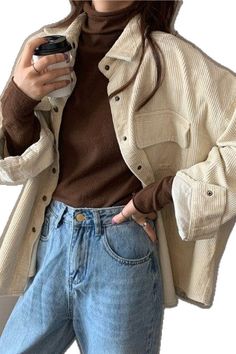 Boutique Clothing Store, A Jacket, Trendy Fashion Outfits, Outfit Inspiration Fall, Cozy Outfit, Autumn Outfit, Khaki Color, Corduroy Jacket, Women Clothing Boutique