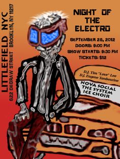 a poster for the night of the eletro show