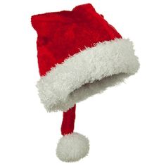 Plush Christmas HatMade of 100% polyester.One size fits most, fitting up to 7 3/8.Crown measures 21 inches deep with tassel and 2 1/2 inches cuff, 11 inches wide.Soft and warm material.Hand washable.Imported.Available in red/white. Our Plush Christmas Hat is perfect santa hat for everyone! There's no better way to get into the X-mas spirit than with this classic Santa hat. This plush and soft christmas hat is one of the most popular hat for Christmas season and you will really feel like Santa wh Hat For Christmas, Head Types, Soft Christmas, Popular Hats, Christmas Hats, Christmas Plush, Trim Top, Christmas Parties, Costume Hats