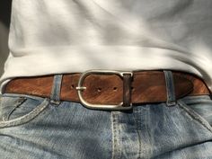 Leather Belt in Vintage Brown Effect and Aged Silver Effect Buckle, Distressed Belt, Aged Belt, Made Elegante Casual, Brown Belt, Moda Vintage, True Religion Jeans, Doja Cat, Vintage Brown, True Religion, Full Grain Leather, Italian Leather