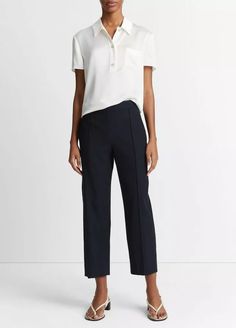 Buy Mid-Rise Tapered Pull-On Pant at Vince. Vince Clothing, Stylish Clothes For Women, Pull On Pants, Ulla Johnson, Sweater Skirt, Fashion Pants, Denim Women, Stylish Women, Denim Dress