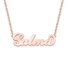 Salma name necklace Gold Custom Necklace, Personalized Gifts For Her 
								Add something extra special to your jewelry box with Name Necklace Official engravable necklaces.
								The Salma's 14k gold name necklace is best gifts for Salma. Name Necklace Official provides affordable engravable jewelry that won't 
								break the bank. In addition, these pieces make for very thoughtful and appreciated gifts for friends and family. 
								And whether valentine's day gifts, mother's day gift Rose Gold Nameplate Necklace For Anniversary, Custom Rose Gold Name Necklace For Anniversary, Custom Rose Gold Necklace With Name For Anniversary, Custom Rose Gold Nameplate Necklace For Anniversary, Rose Gold Nameplate Charm Necklace For Anniversary, Personalized Rose Gold Necklaces For Mother's Day, Personalized Rose Gold Necklace For Mother's Day, Custom Nameplate Necklace In Rose Gold, Classic Rose Gold Initial Pendant Name Necklace