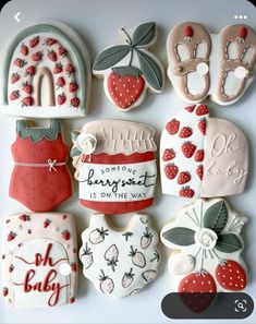 some decorated cookies that are on a table