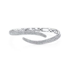 18K gold micro pave diamond tail bangle.  4.5cts diamonds  6.5 inches in length #AKTB- Anita Ko, White Rose Gold, Micro Pave, Pave Diamonds, Stylish Nails, Jewelry Watches, 18k Gold, Bangles, Diamonds